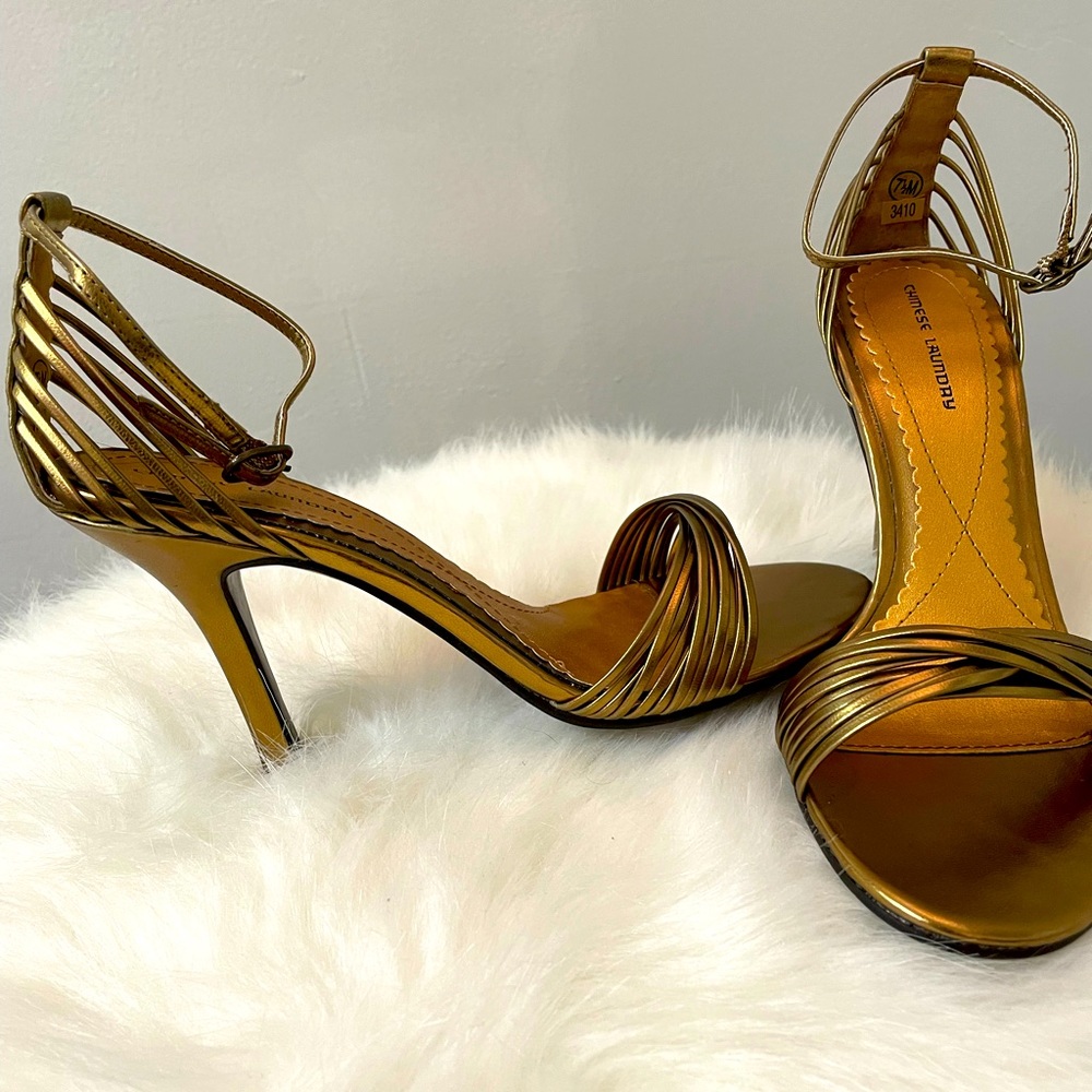Chinese Laundry strappy heels, worn one time, perfect condition!
